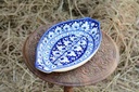 Blue Pottery Oval shape rice tray IMG # 1