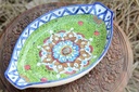 Blue Pottery Oval shape rice tray IMG # 1