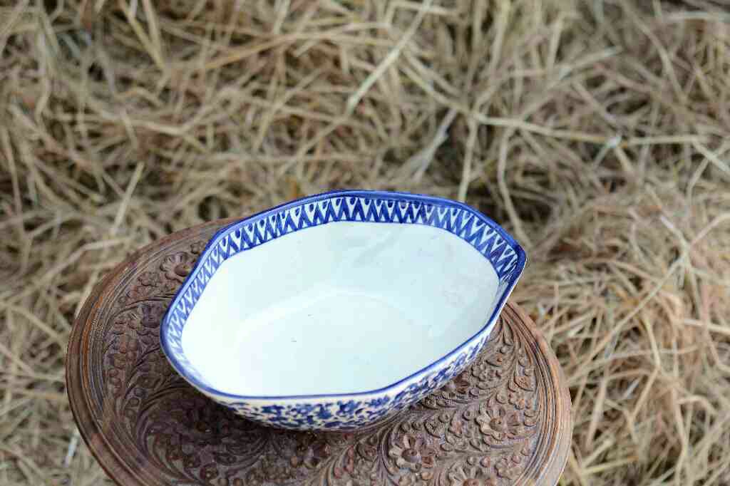 Blue pottery deep bowl - Duplicate IMG # 1