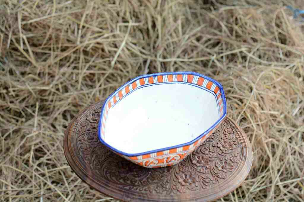 Blue pottery deep bowl - Duplicate IMG # 1