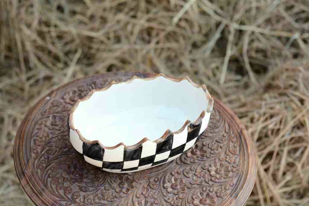 Blue pottery Fruit bowl - Duplicate IMG # 1