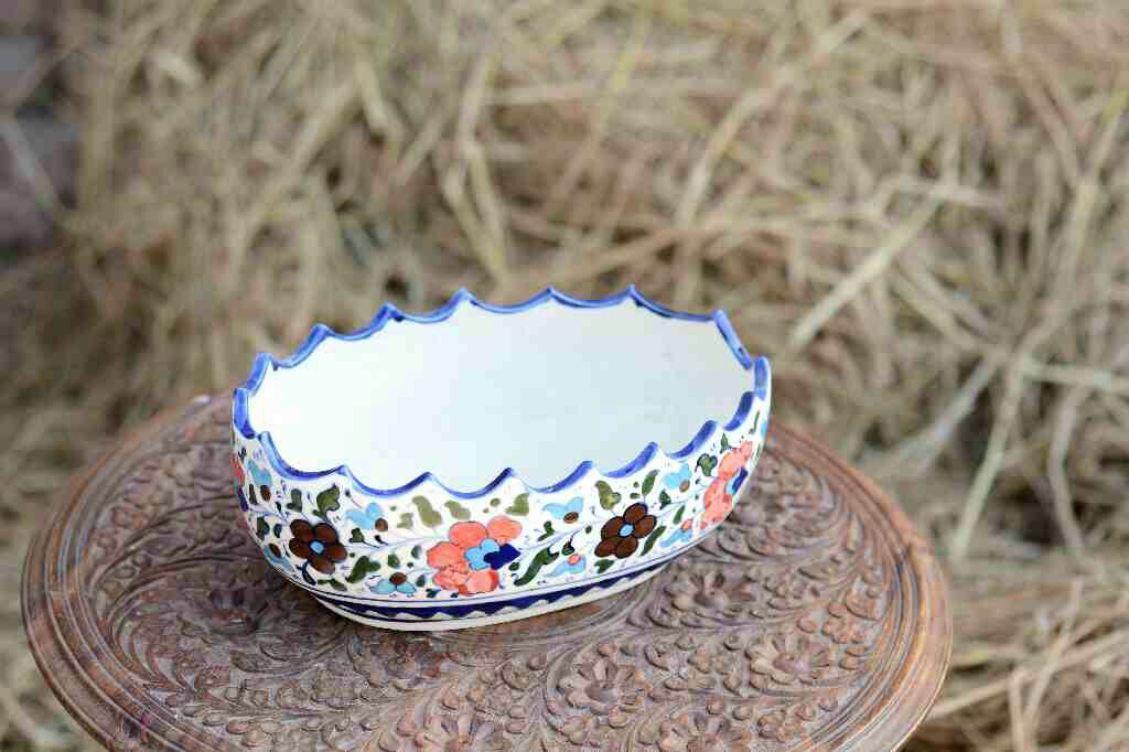 Blue pottery Fruit bowl - Duplicate IMG # 1