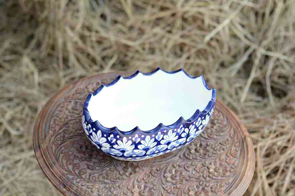 Blue pottery Fruit bowl - Duplicate IMG # 1