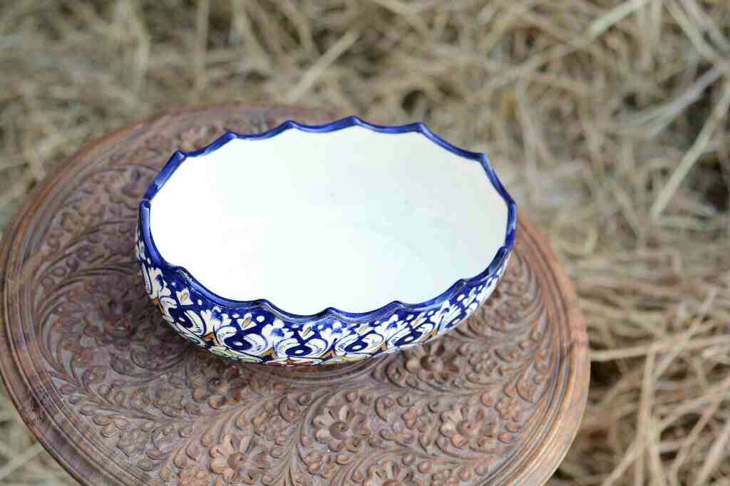 Blue pottery Fruit bowl - Duplicate IMG # 1