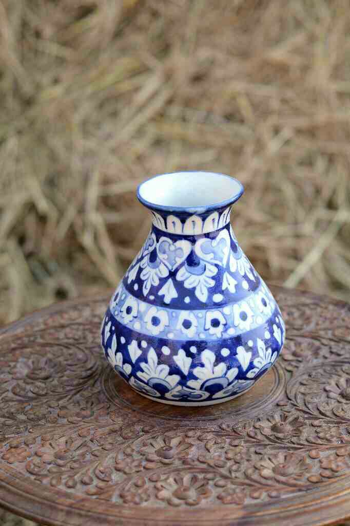 Blue pottery vase - Duplicate IMG # 1