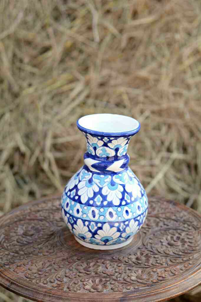 Blue pottery vase - Duplicate IMG # 1