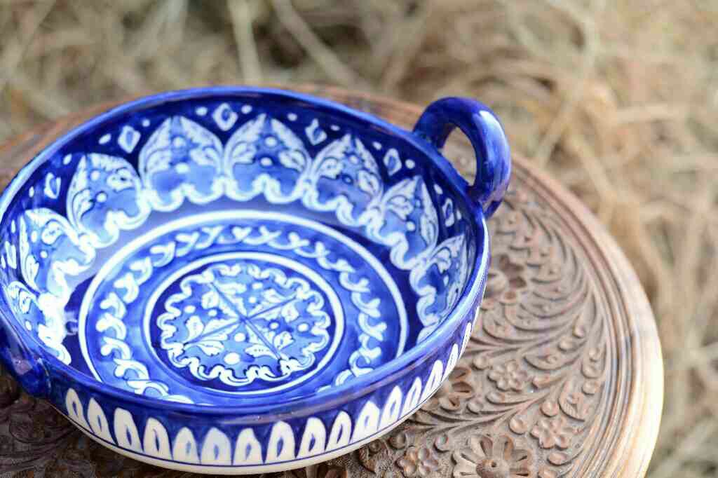 Blue Pottery Karahi - Duplicate IMG # 1