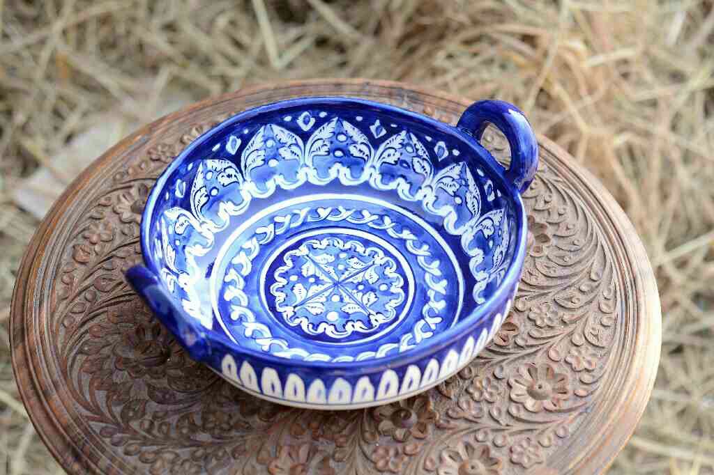Blue Pottery Karahi - Duplicate IMG # 1