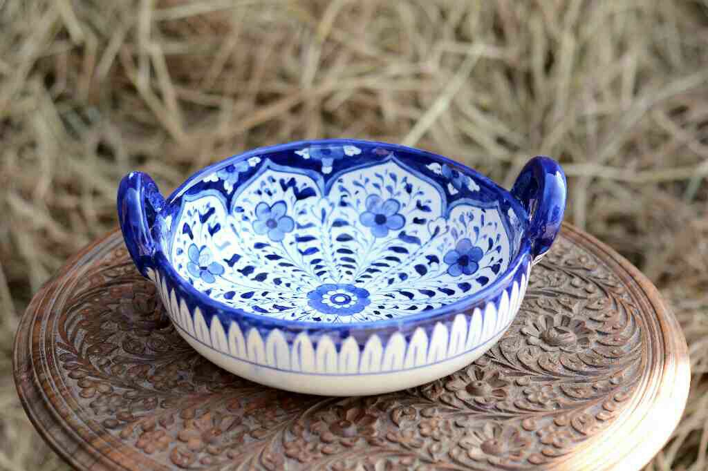 Blue Pottery Karahi - Duplicate IMG # 1