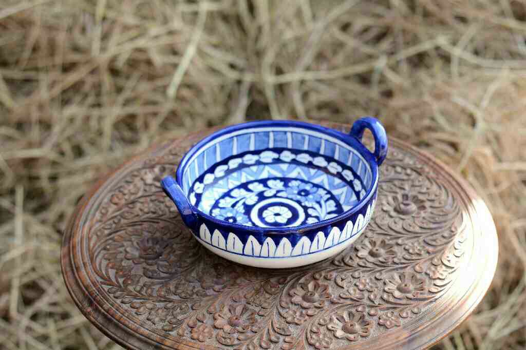 Blue Pottery Karahi - Duplicate IMG # 1