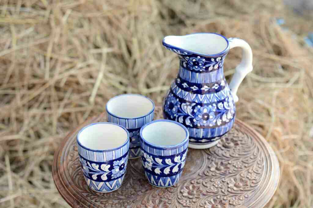 Blue Pottery Water Set IMG # 1