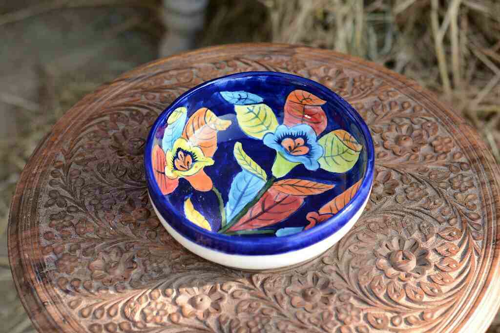 Blue pottery bowl IMG # 1