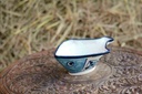 Blue Pottery Leaf Design Serving Bowl - Duplicate IMG # 1