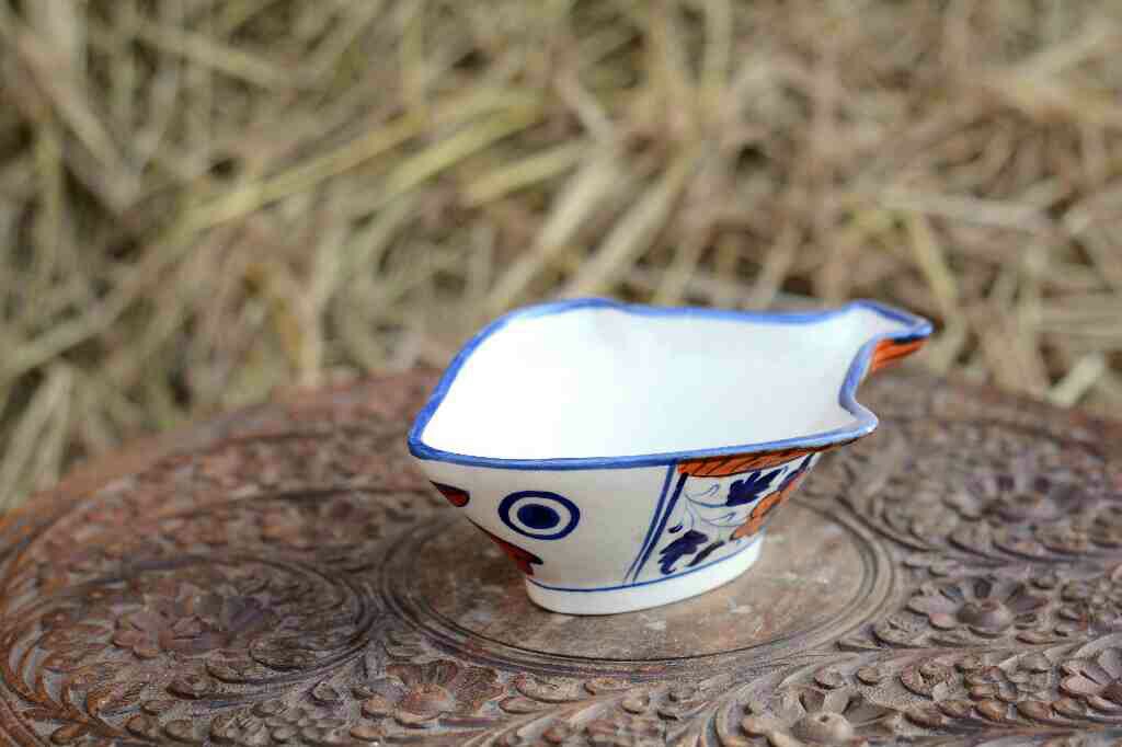 Blue Pottery Fish Design Raita Bowl - Duplicate IMG # 1