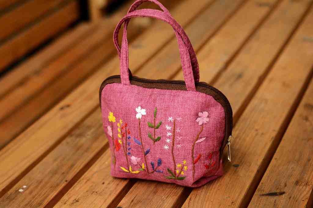 Hazara Phulkari Embroidered Handbag IMG # 1