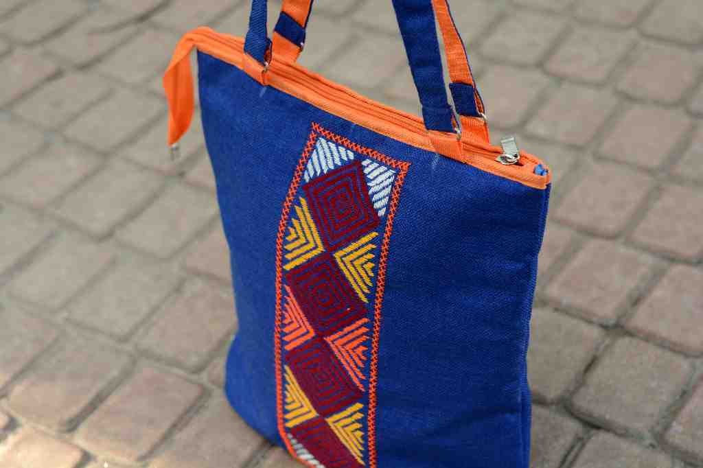 Hazara Traditiona Large Strip Embroidered Bag - Duplicate IMG # 1