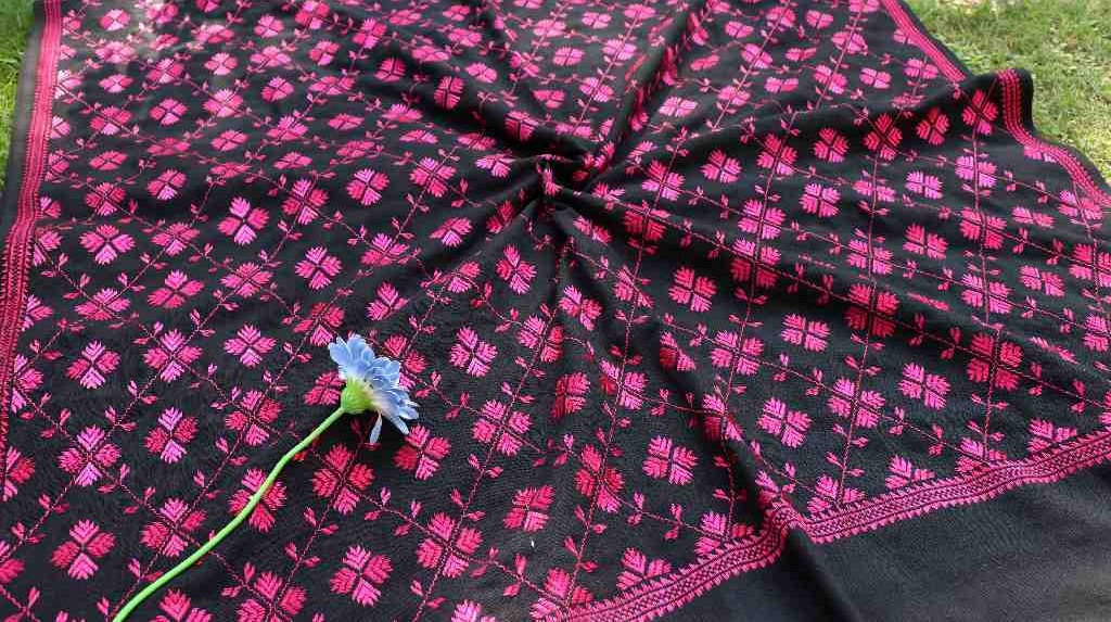 Embroidered Phulkari Shawl - Duplicate IMG # 1