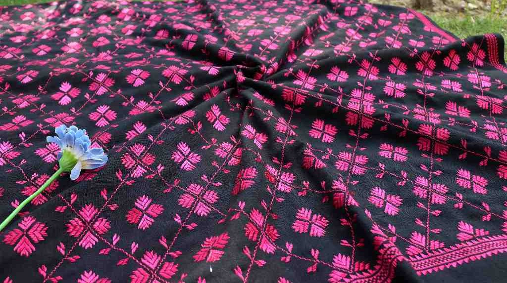 Embroidered Phulkari Shawl - IMG # 1