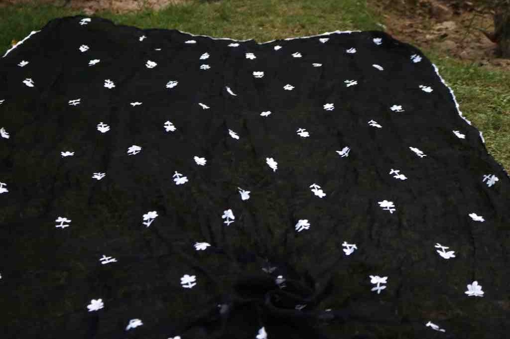 Crinkle crepe Fabric Embroided Dupatta - Duplicate IMG # 1