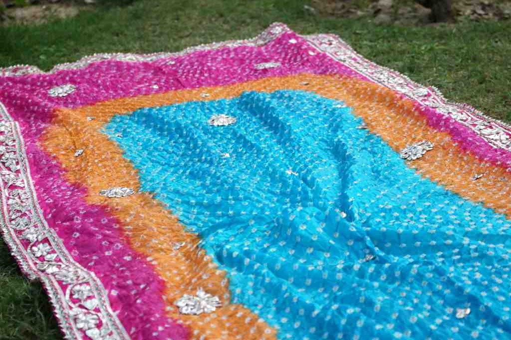 Crinkle crepe Fabric Embroided Dupatta - Duplicate IMG # 1