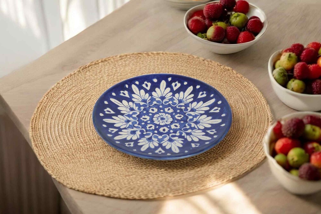 Blue Pottery Medium Plate