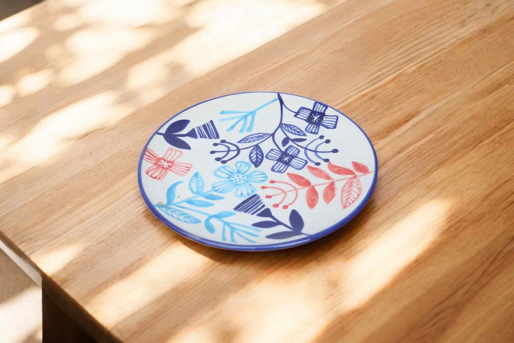 Blue Pottery Large Plate