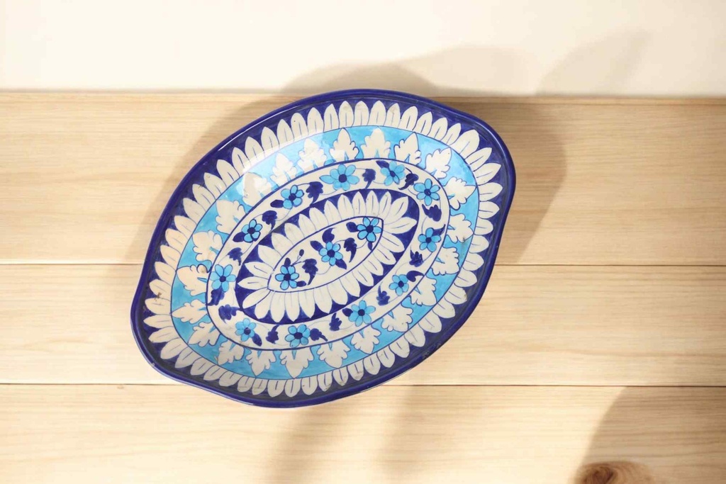 Blue Pottery Square Dish