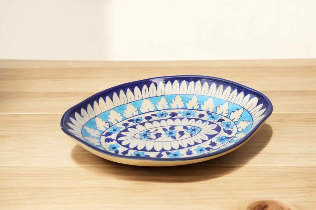 Blue Pottery Square Dish
