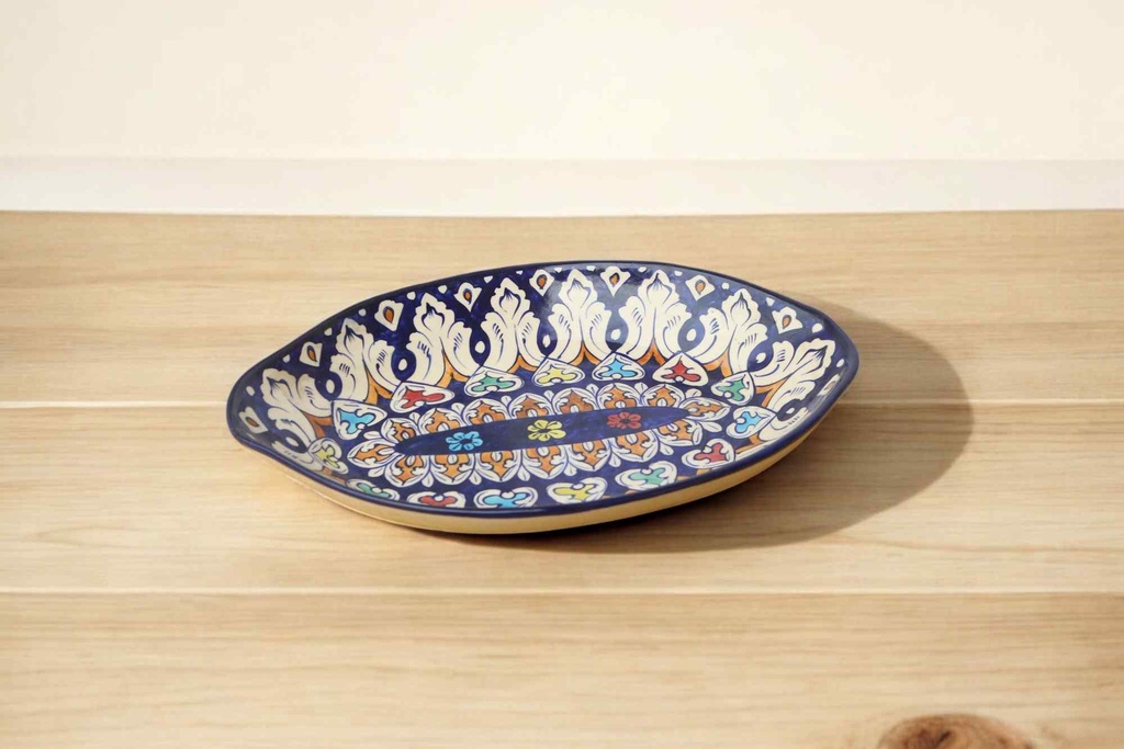 Blue Pottery Rice Dish