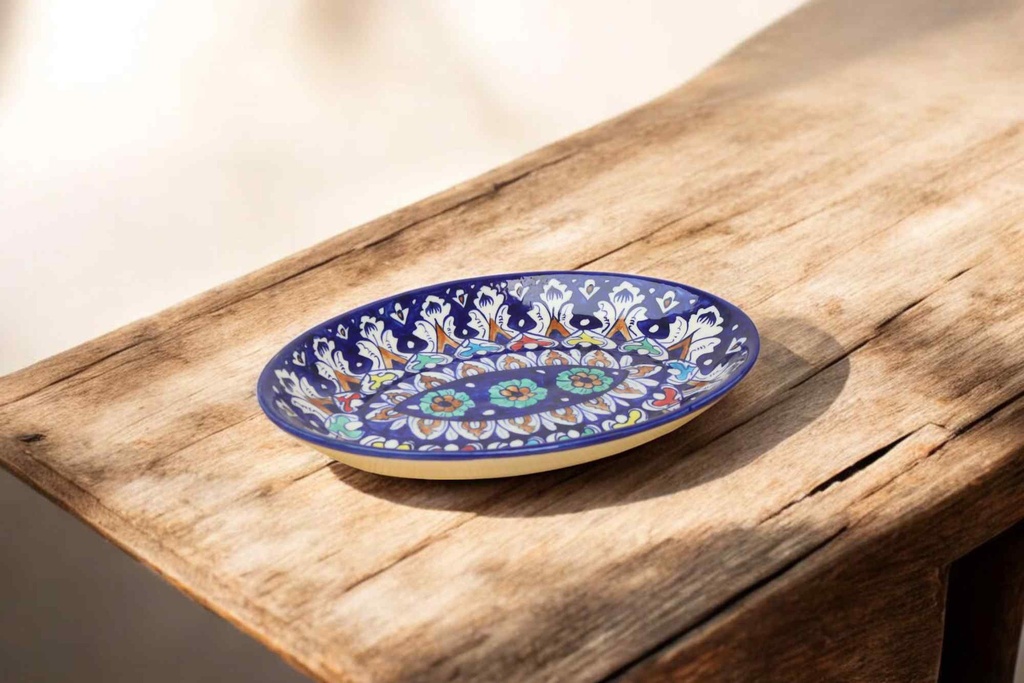 Blue Pottery Rice Dish