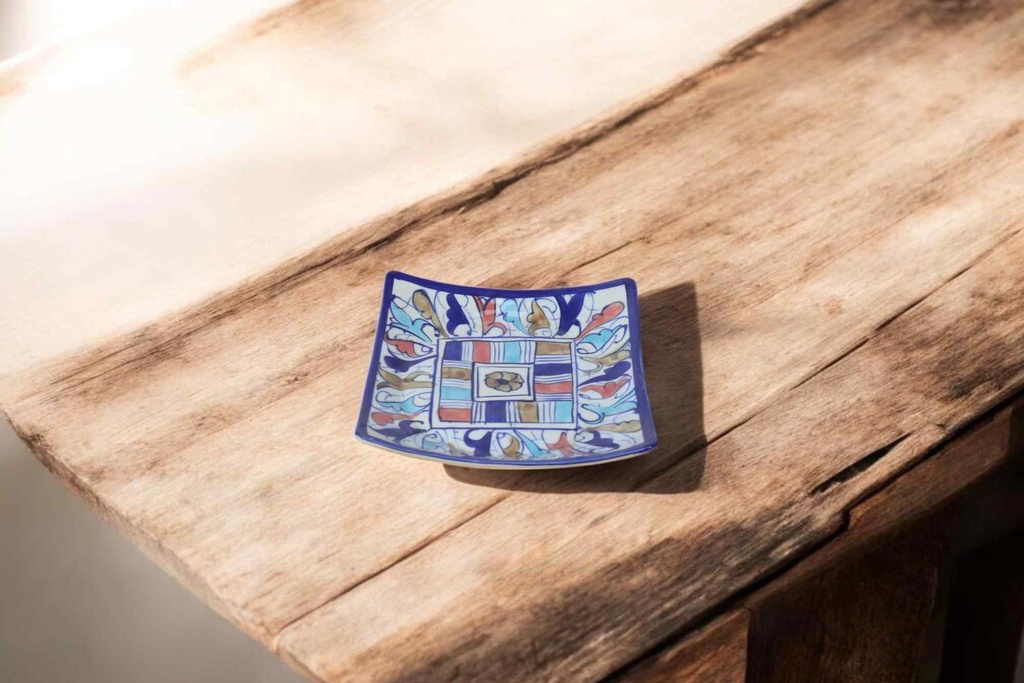 Blue Pottery Square Plate