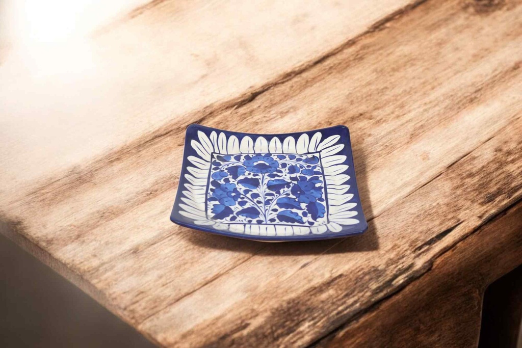 Blue Pottery Square Plate