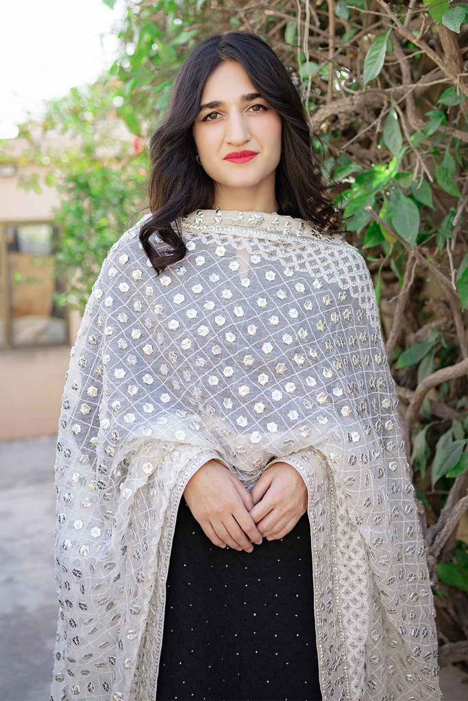 Extra image for Banarsi White Dupatta