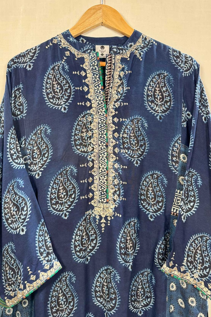 Extra image for Cobalt Blue Ajrakh