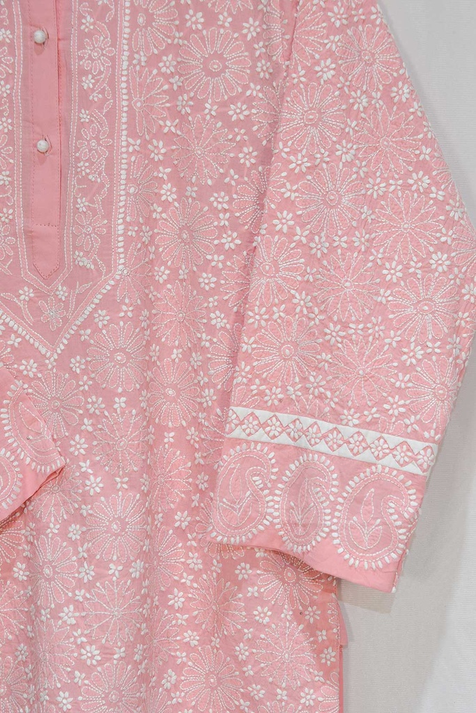 Extra image for Pink Shadow Embroidered kurta