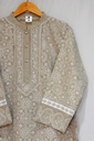 Extra image for Beige Shadow Embroidered kurta