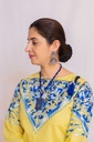 Extra image for Yellow Kurta with Blue Jisti