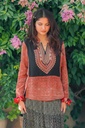Extra image for Crimson Red Ajrak kurti