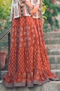 Extra image for Crimson Red Ajrak Skirt