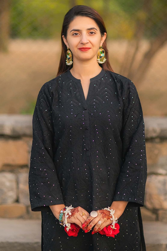 Extra image for Black Applique Kurta