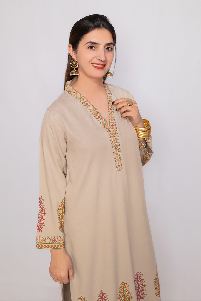 Extra image for Beige Blockprint Suit