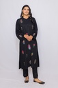 Extra image for Black Long Embroidered Shirt
