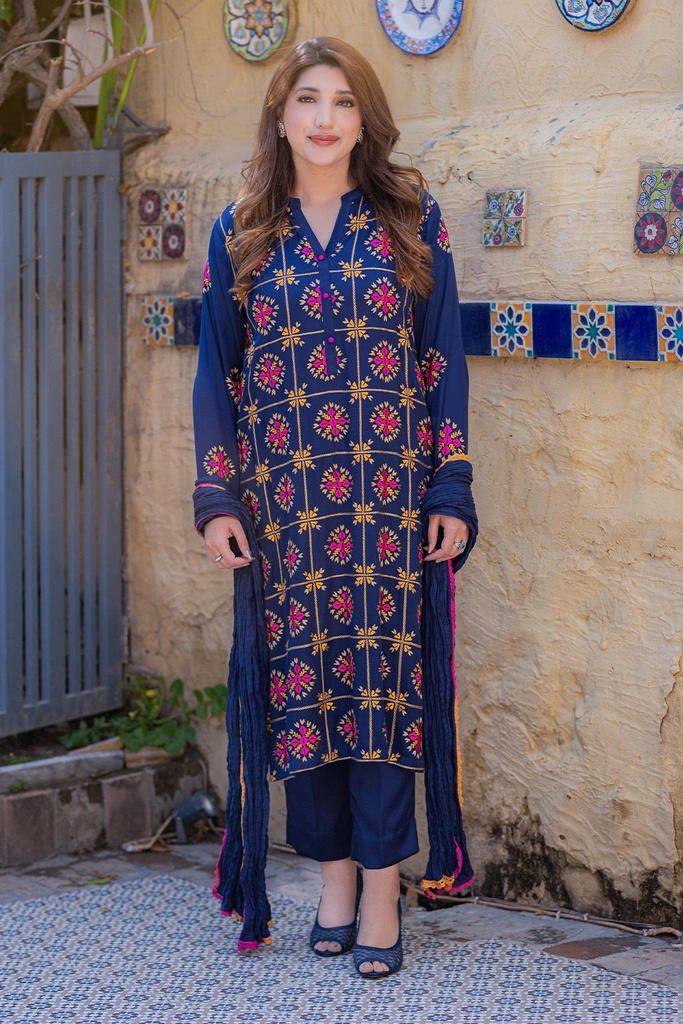 Extra image for PHULKARI SILK DRESS