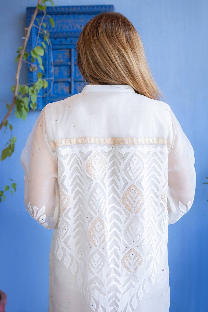 Extra image for Applique Organza Kaftan