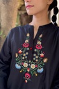 Extra image for Embroidered Black Kurta