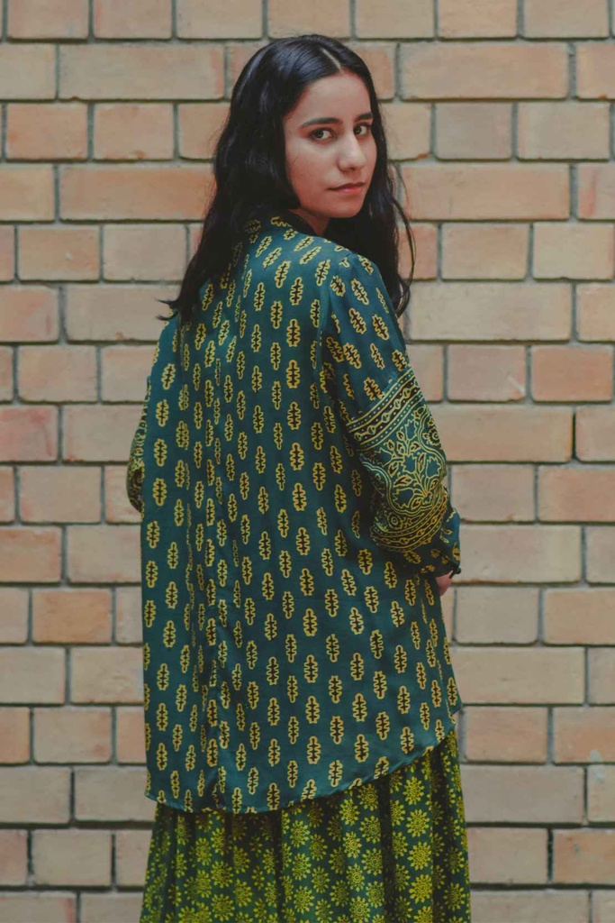Extra image for Green Ajrak Kurti