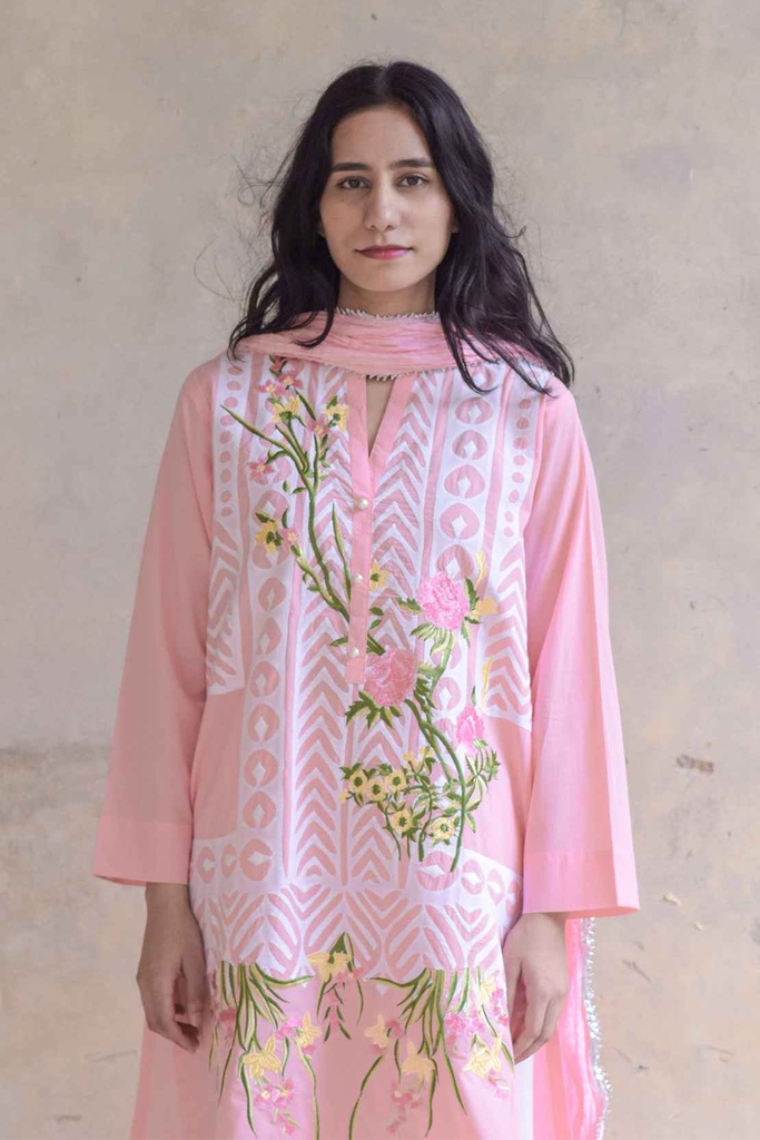 Extra image for Pink Applique Kurta