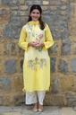 Extra image for Yellow Applique Kurta