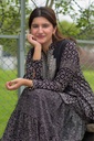 Extra image for Black Embroidered Ajrak Kurti