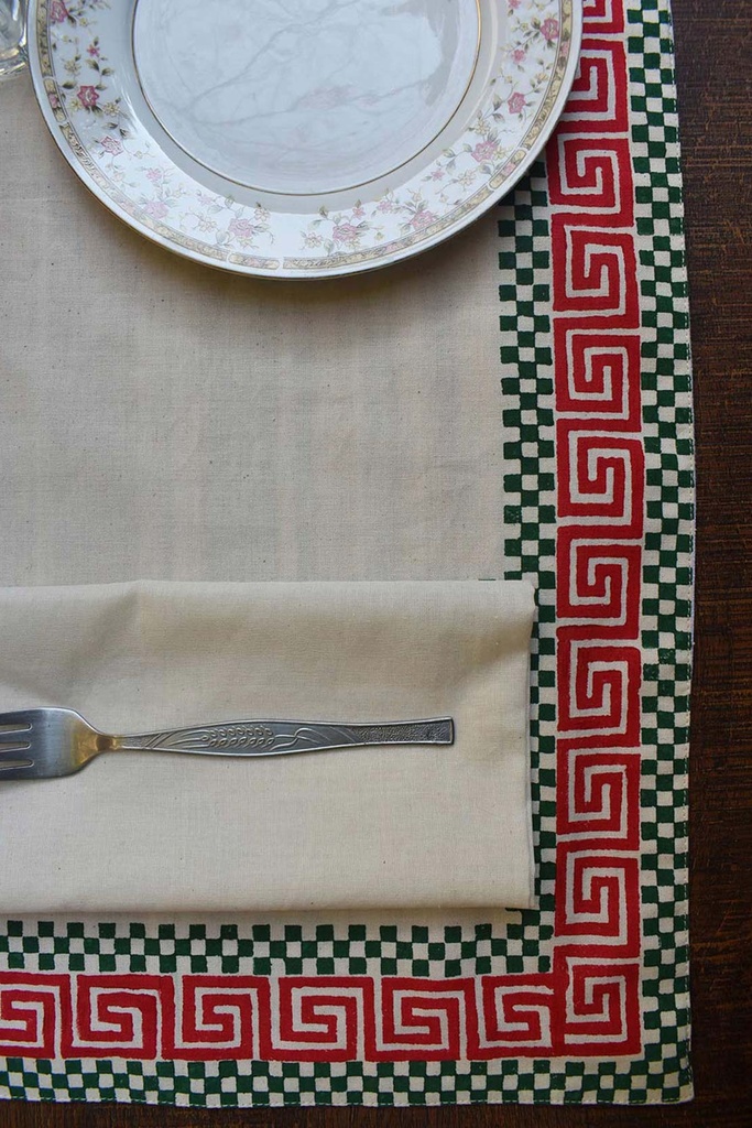 Extra image for Block Print - Red and Green